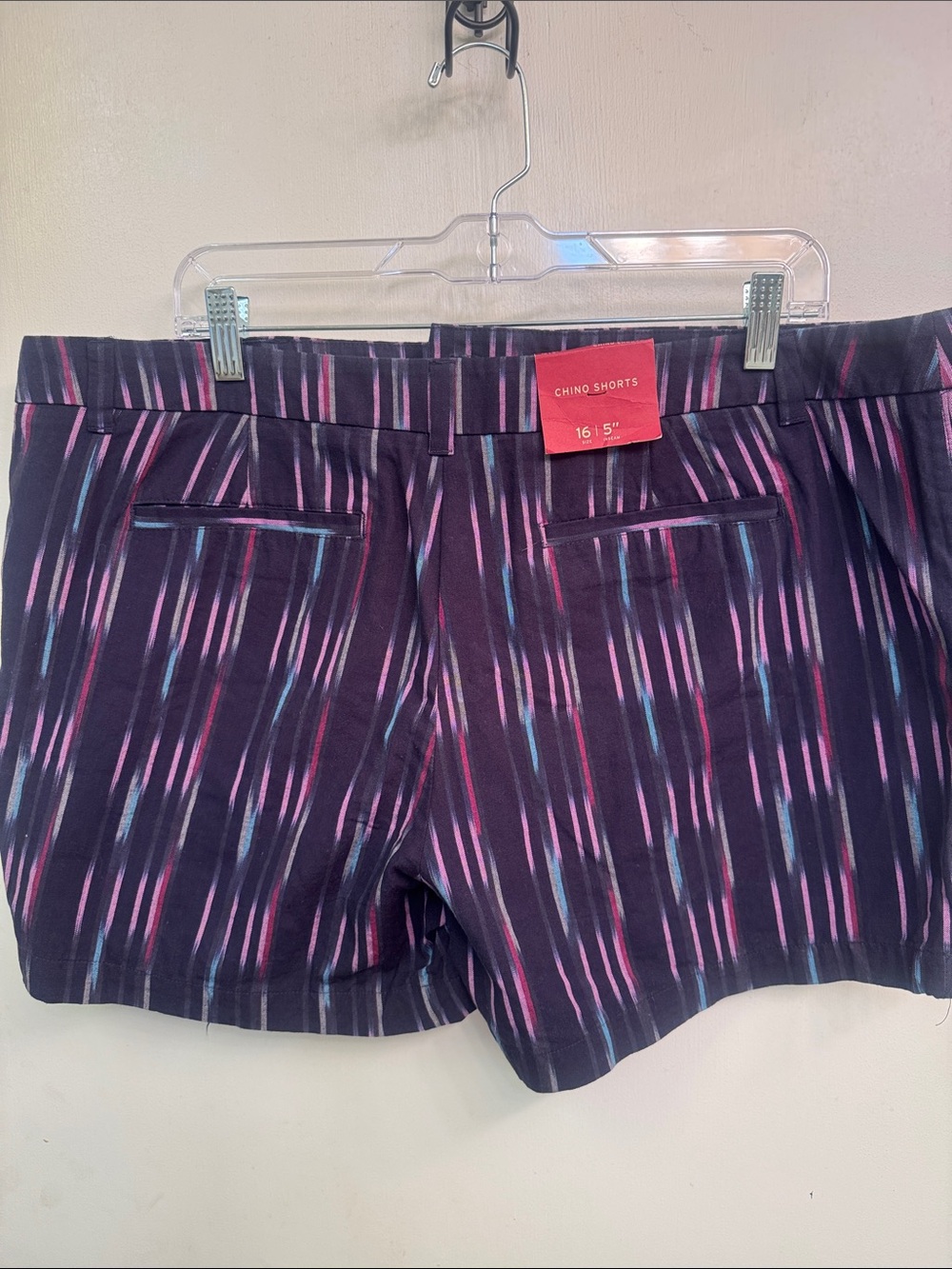 Merona Purple Stripe Chino Bermuda Shorts